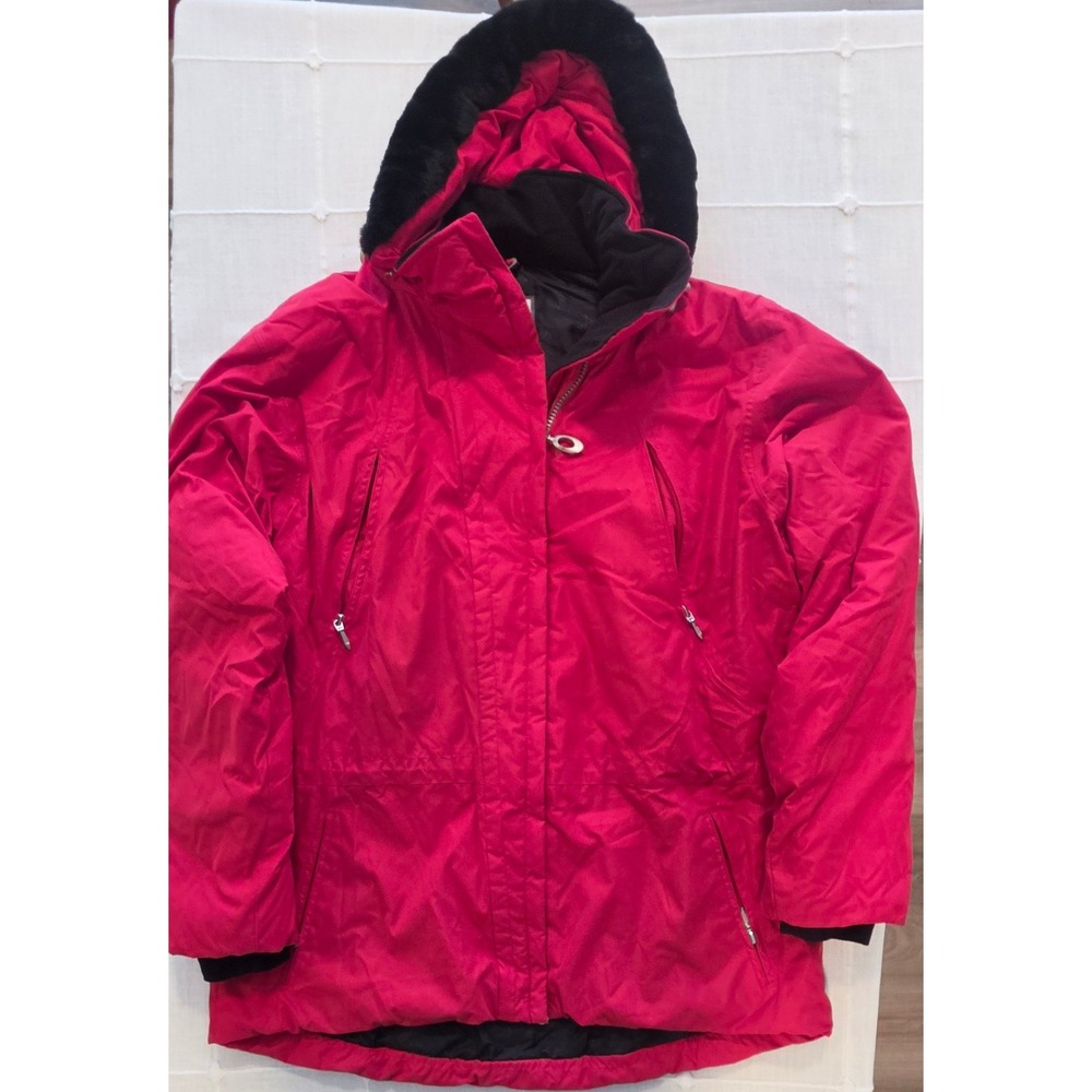 Obermeyer Northern Lights Ski Jacket Red Insulated Hooded Parka Womens 18